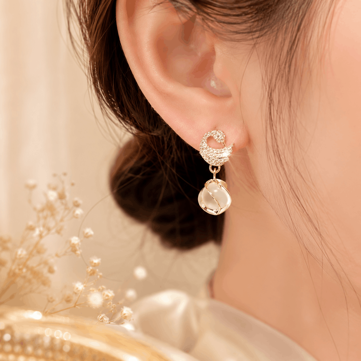Elegant Swan Drop Earrings for Girls & Women